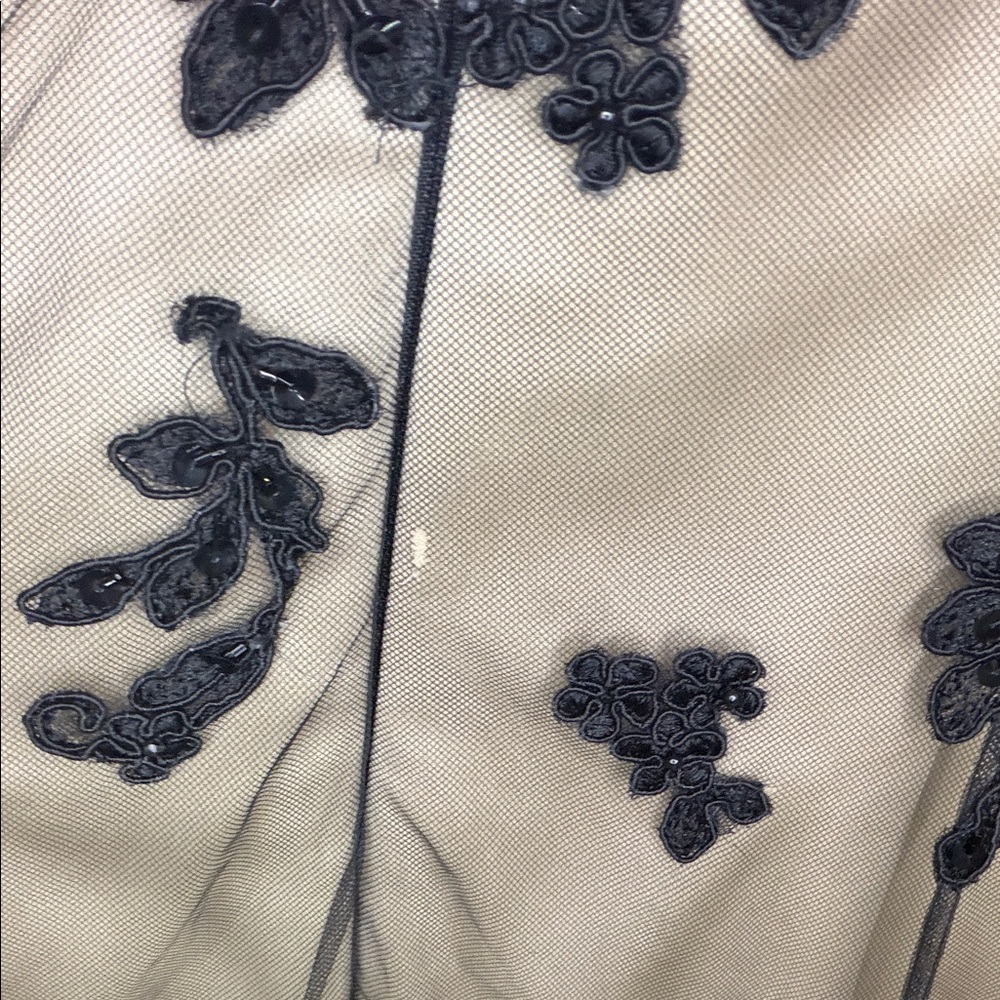 Jovani Black Floral Lace Long Sleeve Dress 10 - Picture 10 of 12